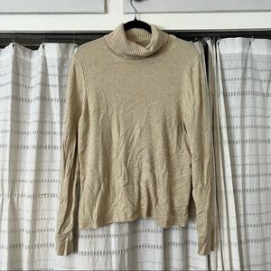 A New Day Tan Ribbed Turtleneck